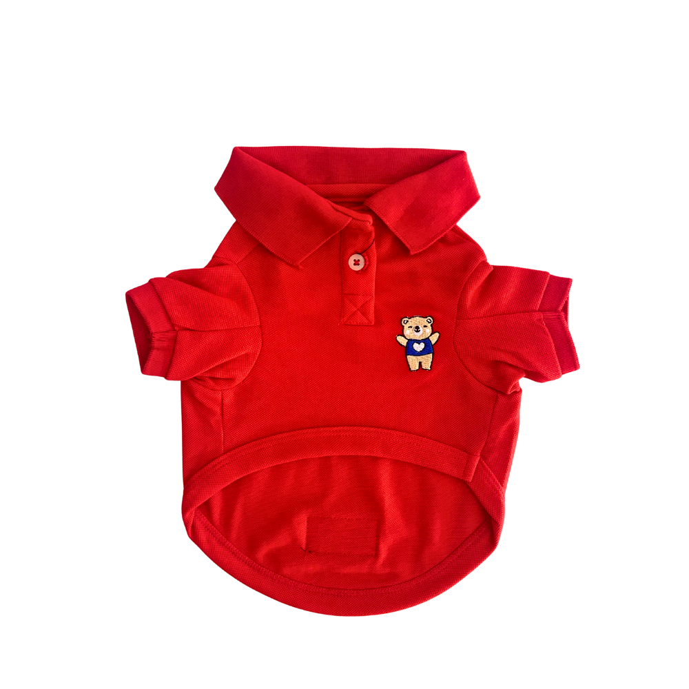 Barely Bougie Polo T-Shirt - Red