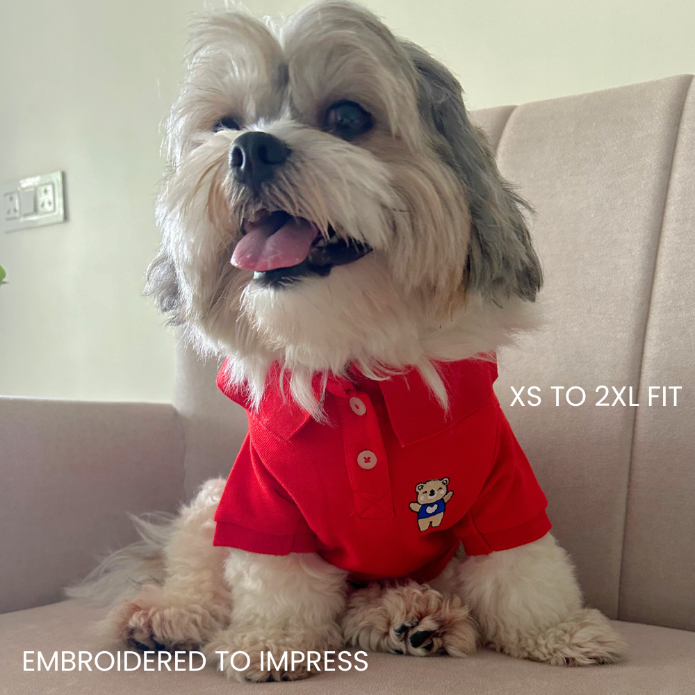 Barely Bougie Polo T-Shirt - Red