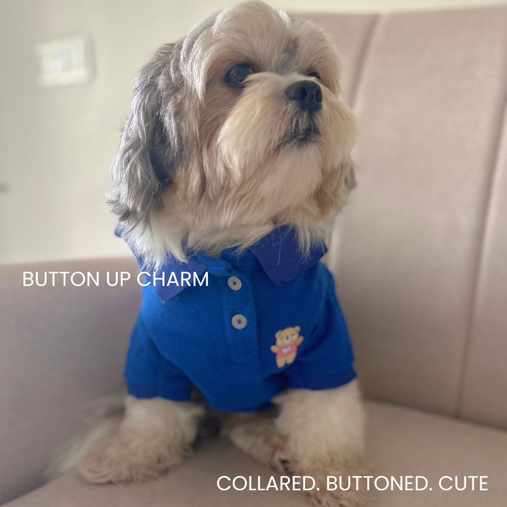Barely Bougie Polo T-Shirt - Royal Blue