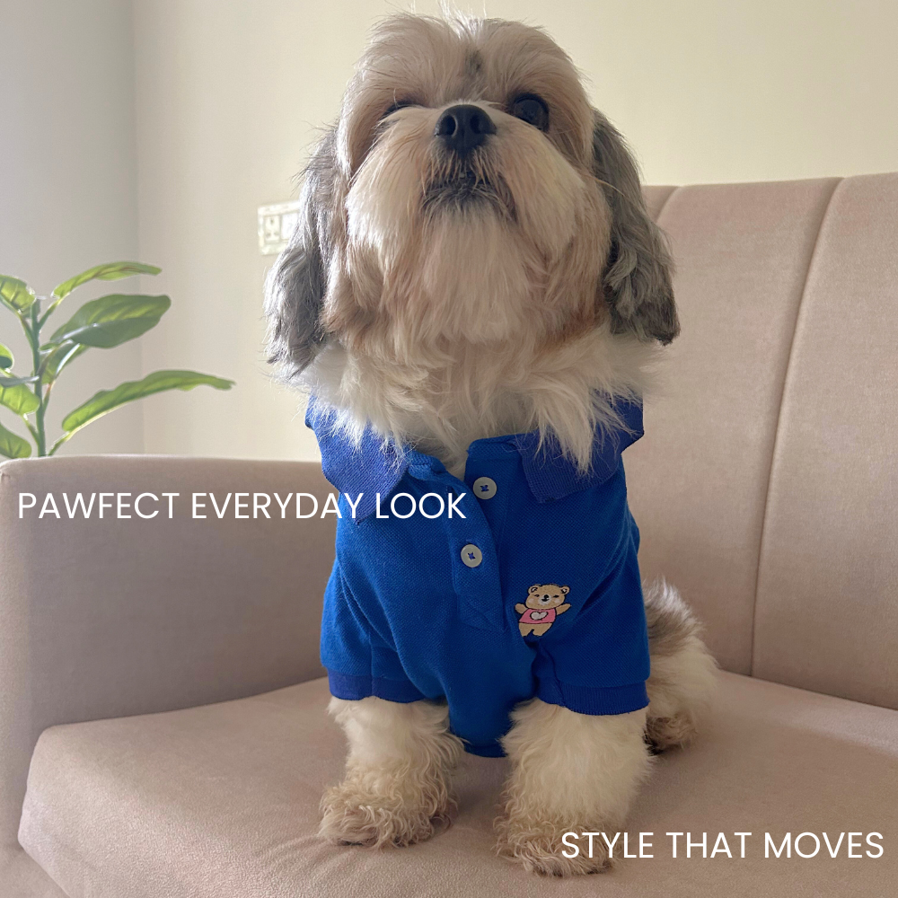 Barely Bougie Polo T-Shirt - Royal Blue