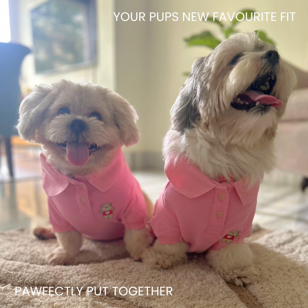 Barely Bougie Polo T-Shirt - Baby Pink