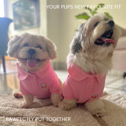 Barely Bougie Polo T-Shirt - Baby Pink