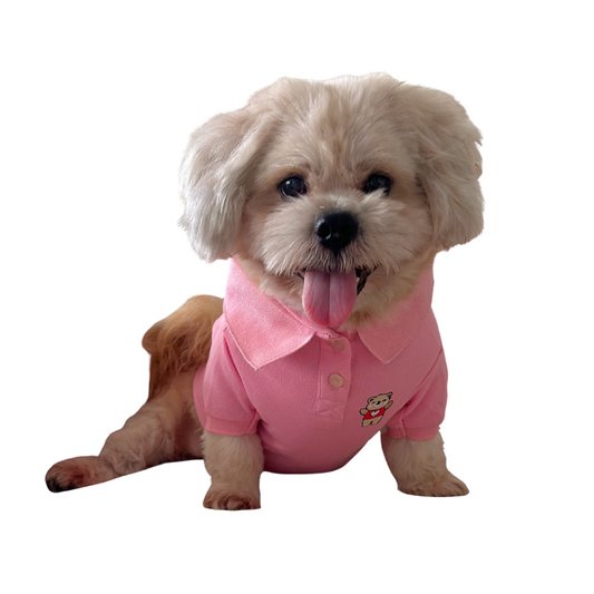 Barely Bougie Polo T-Shirt - Baby Pink