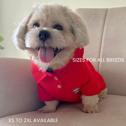 Barely Bougie Polo T-Shirt - Red