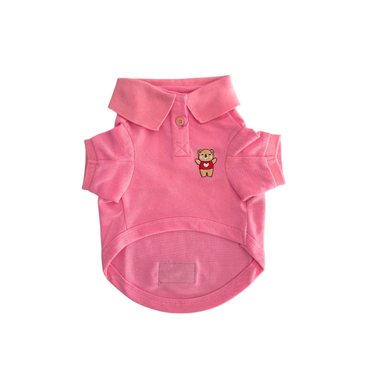 Barely Bougie Polo T-Shirt - Baby Pink
