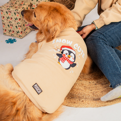 Snow Cute Dog Fleece Sweatshirt