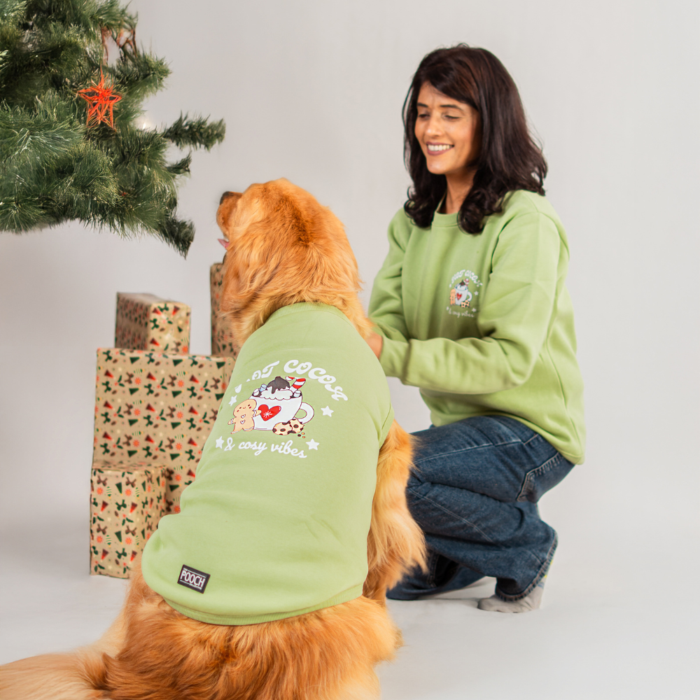 Hot Cocoa Cozy Vibes Dog Fleece Sweatshirt