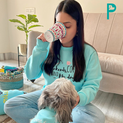 Hooman Edit "Weekends, Coffee & My Dog" Sweatshirt