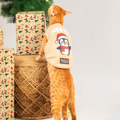 Snow Cute Cat Fleece Sweatshirt